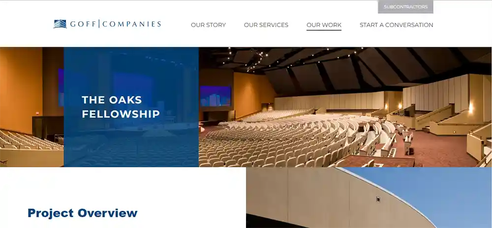 The Oaks Fellowship – Beste moderne Kirchen-Website-Designs von Ministry Voice