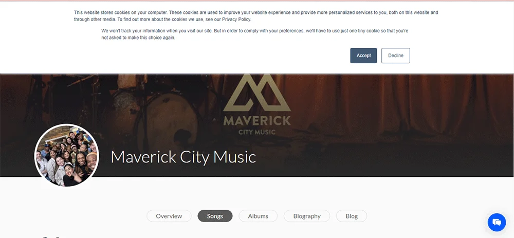 Maverick City - Cel mai bun design de site web pentru biserică modernă de către Ministry Voice