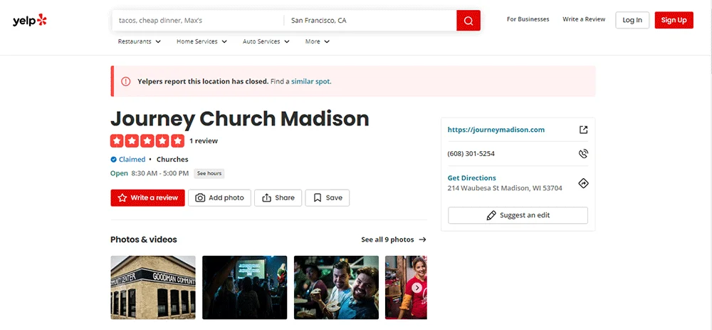 Journey Church Madison - Cel mai bun design de site web pentru biserică modernă de către Ministry Voice