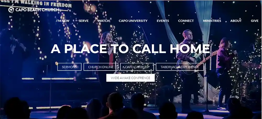 Capo Beach Church - I migliori design di siti web per chiese moderne di Ministry Voice
