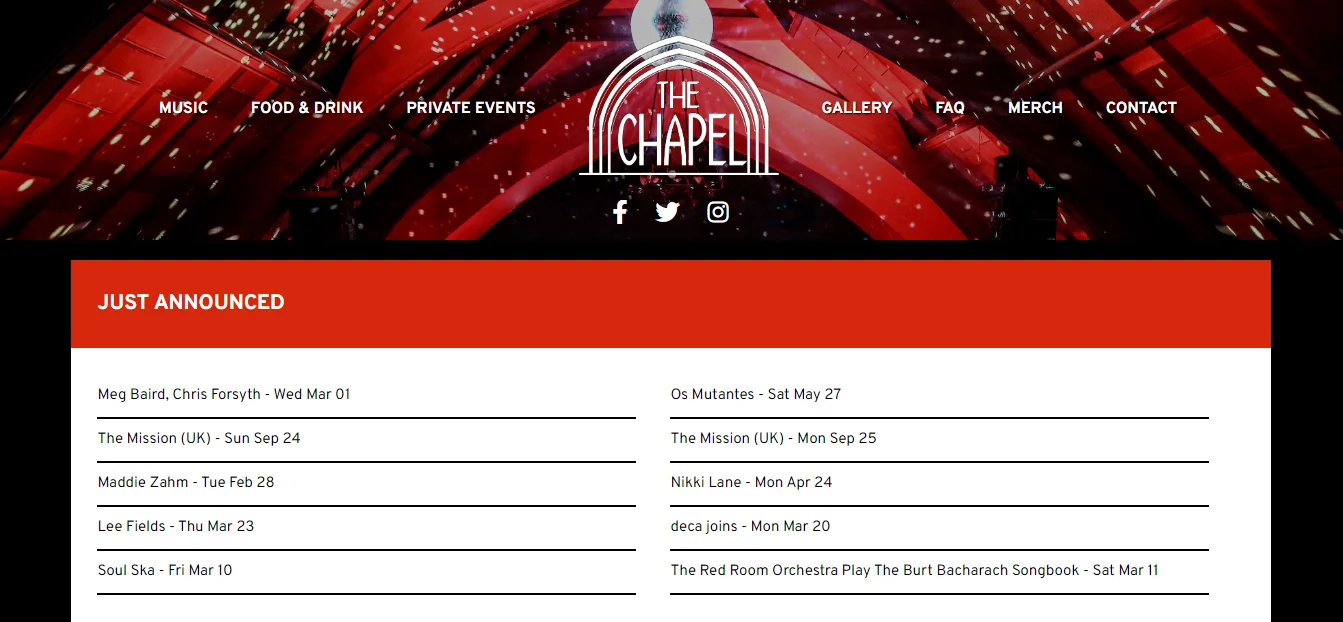 The Chapel - Cel mai bun design de site web pentru biserică modernă de către Ministry Voice