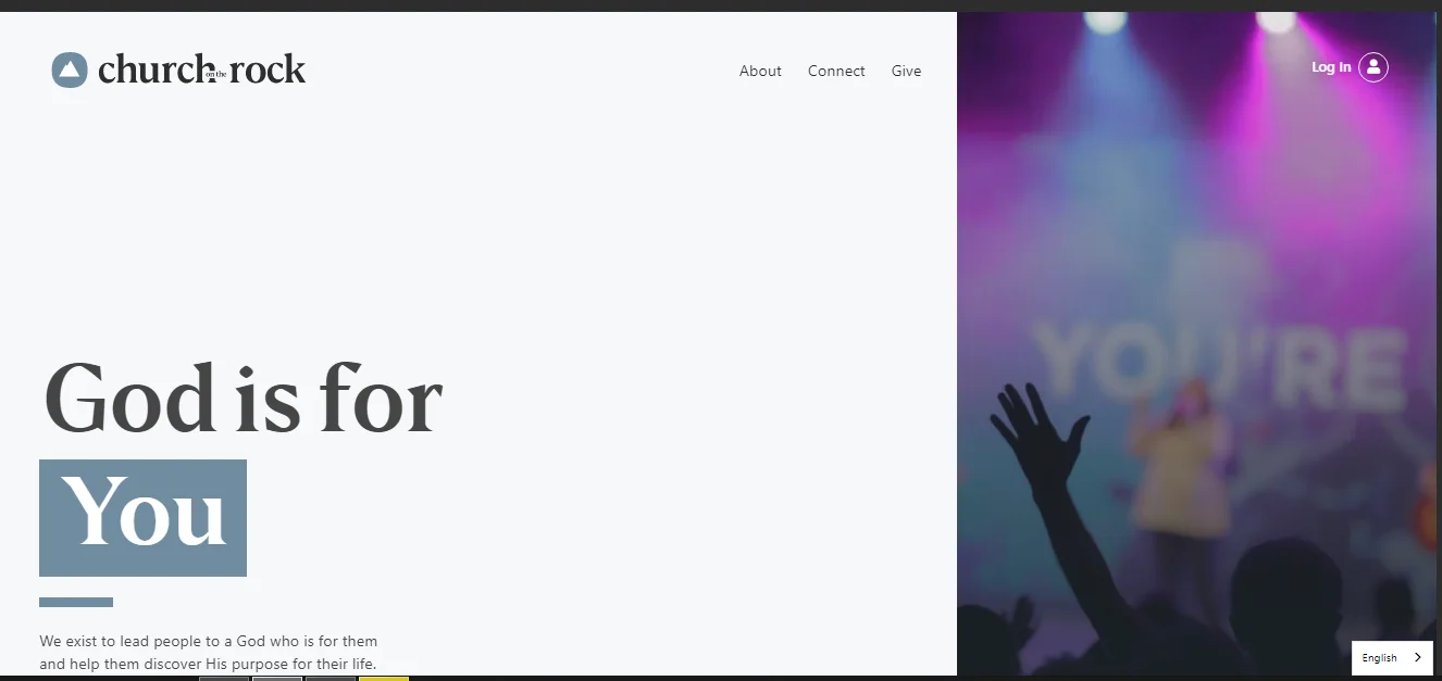 چرچ آن دی راک - منسٹری وائس کے ذریعہ بہترین جدید چرچ کی ویب سائٹ ڈیزائن
