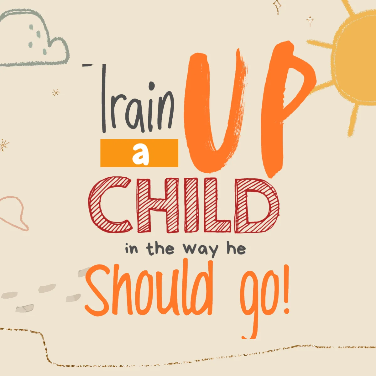 TRAIN UP A CHILD High Quality Children's Church Graphics For Free by Ministry Voice