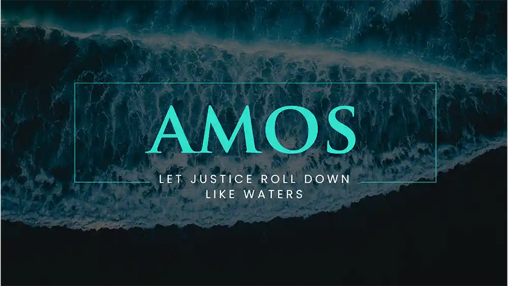 Amos — grafika serii kazań autorstwa Ministry Voice