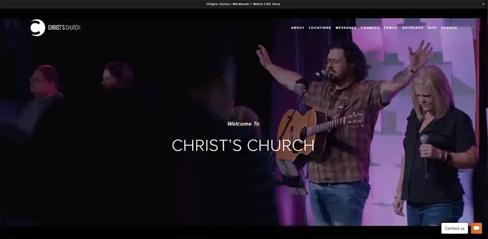 क्राइस्ट चर्च - मिनिस्ट्री वॉयस द्वारा सर्वश्रेष्ठ आधुनिक चर्च वेबसाइट डिजाइन