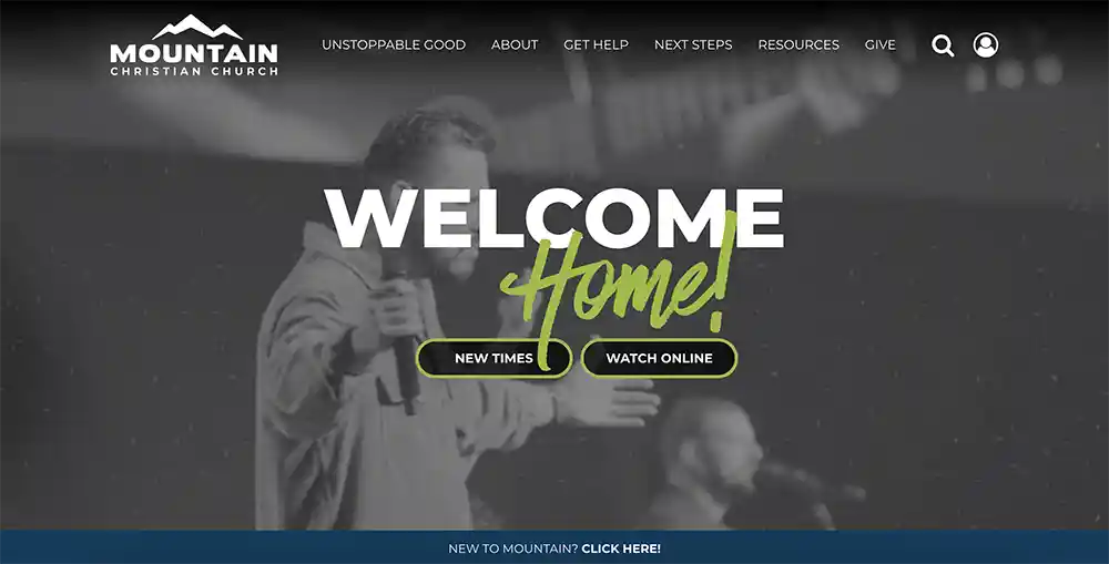 Горная христианская церковь – лучший дизайн веб-сайта современной церкви по версии Ministry Voice