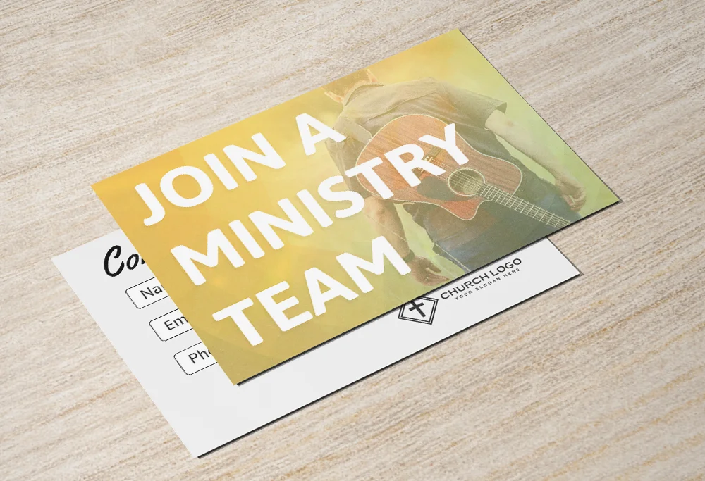 Treten Sie einem Ministerium-Team-Kirche-Verbindungskarte-Ministerium-Stimme bei