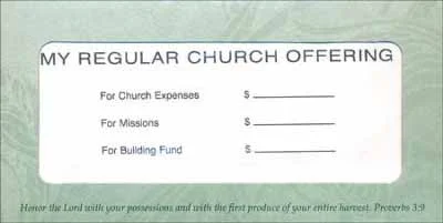 Regular Church Offering - Church Offering Envelopes by Ministry Voice