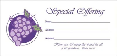 Grape Tree Church Offering Envelopes by Ministry Voice
