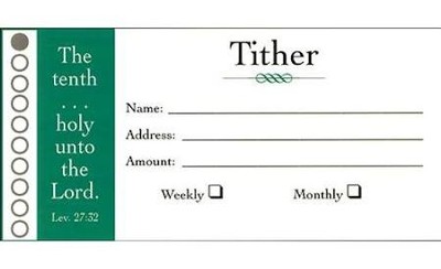 Green Tithe Church Offering Envelopes by Ministry Voice