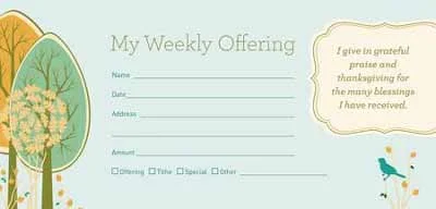Weekly Offering - Church Offering Envelopes by Ministry Voice